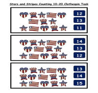 Stars and Stripes Counting Clothespin Task