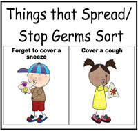 Things that Stop Germs/Spread Germs File Folder Game