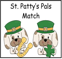St. Patty\'s Pals Match File Folder Game