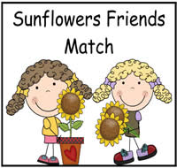 Sunflowers Friends Match File Folder Game