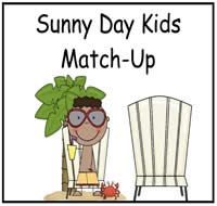 Sunny Kids Match-Up File Folder Game