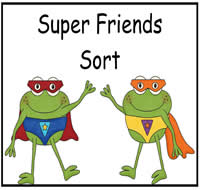 Superfriends Sort File Folder Game