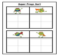 Superfrogs Sorting Task