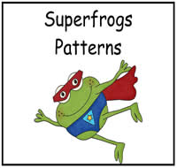 Superfrogs Pattern File Folder Game