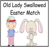 Granny Who Swallowed Easter Match File Folder Game