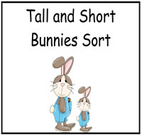 Tall and Short Bunny Sort FIle Folder Game