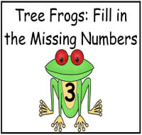 Tree Frog Fill in the Missing Number File Folder Game