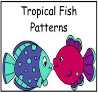 Tropical Fish Patterns File Folder Game