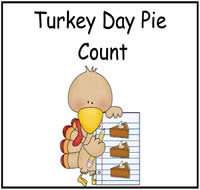 Turkey Day Pie Count File Folder Game
