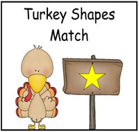 Turkey Shapes Clothespin Task