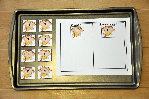 Turkey: Capital and Lowercase T\'s Sort Cookie Sheet Activity