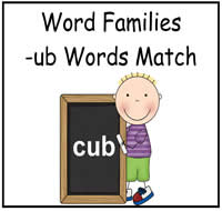 UB Words Match File Folder Game