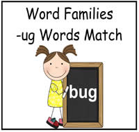 UG Words Match File Folder Game
