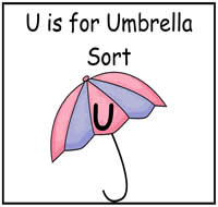 U is for Umbrella File Folder Game