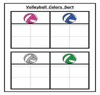 Volleyball Colors Sorting Task