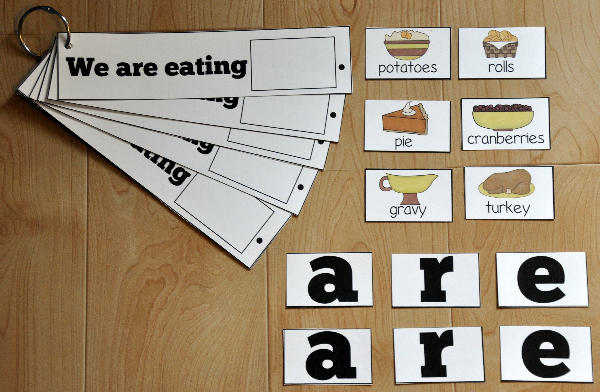 \"We Are Eating\" Sight Word Flip Strips