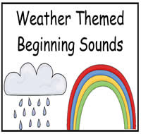 Weather Themed Beginning Sounds File Folder Game