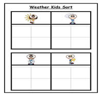 Weather Kids Sorting Task