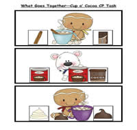 What Goes Together Cup o' Cocoa Clothespin Task