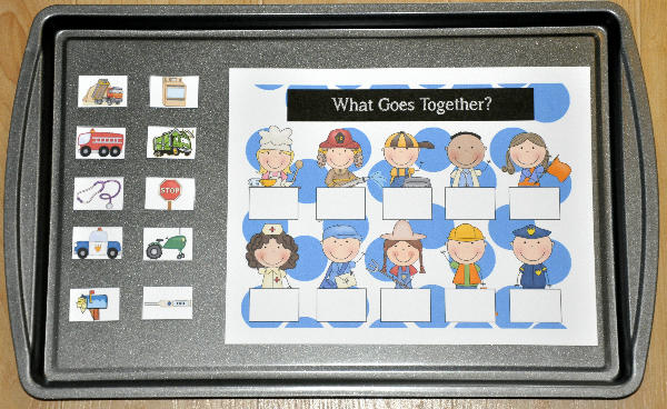 Community Helpers: What Goes Together Cookie Sheet Activity