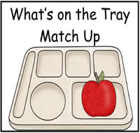 What\'s on the Tray Match Up File Folder Game