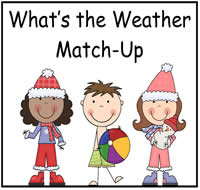 What's the Weather Match Up File Folder Game