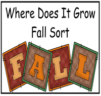 Where Does It Grow Fall File Folder Game