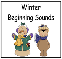 Winter Beginning Sounds File Folder Game