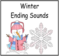 Winter Ending Sounds File Folder Games