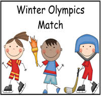 Winter Olympics Match File Folder Game