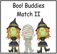 Boo! Buddies Match II File Folder Game