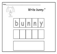 Handwriting Practice Sheets Set 14: Easter Words