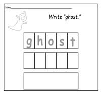 Handwriting Practice Sheets Set 27: Write Halloween Words
