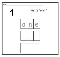 Handwriting Practice Sheets Set 30: Write Number Words