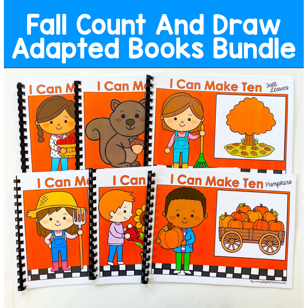 Fall Count And Draw Adapted Books Bundle