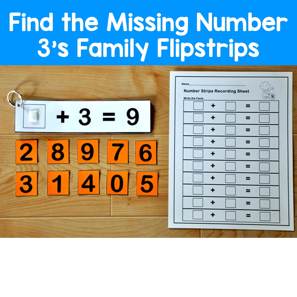 Find the Missing Number 3's Family Flipstrips