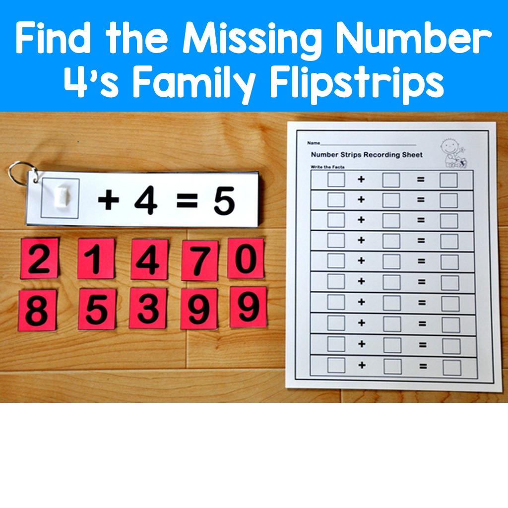 Find the Missing Number 4's Family Flipstrips