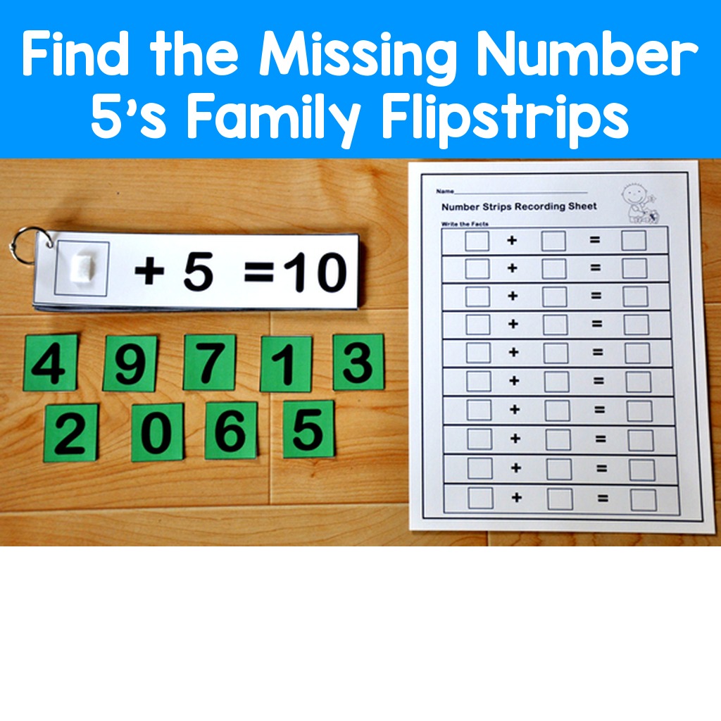 Find the Missing Number 5's Family Flipstrips