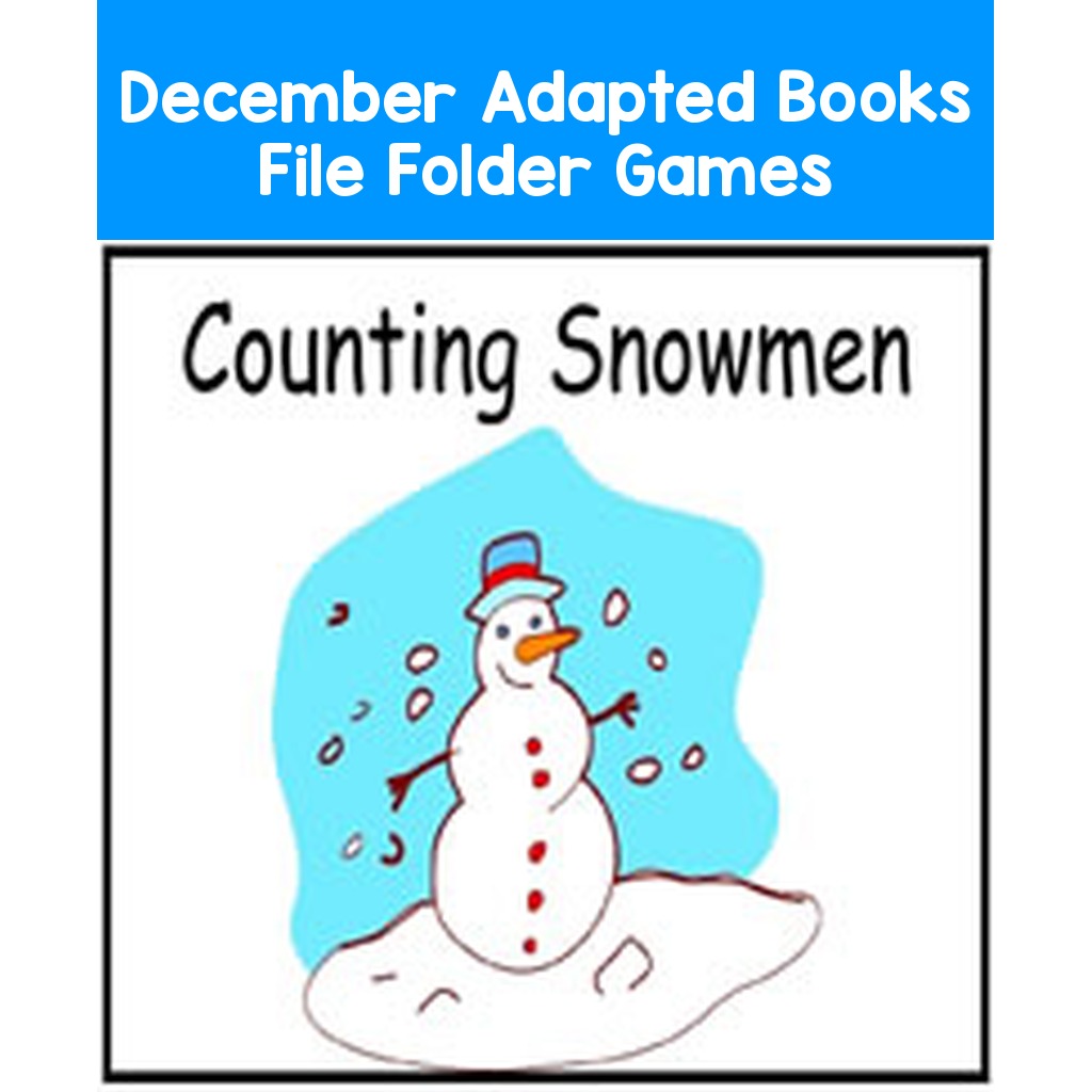 December Adapted Books File Folder Games
