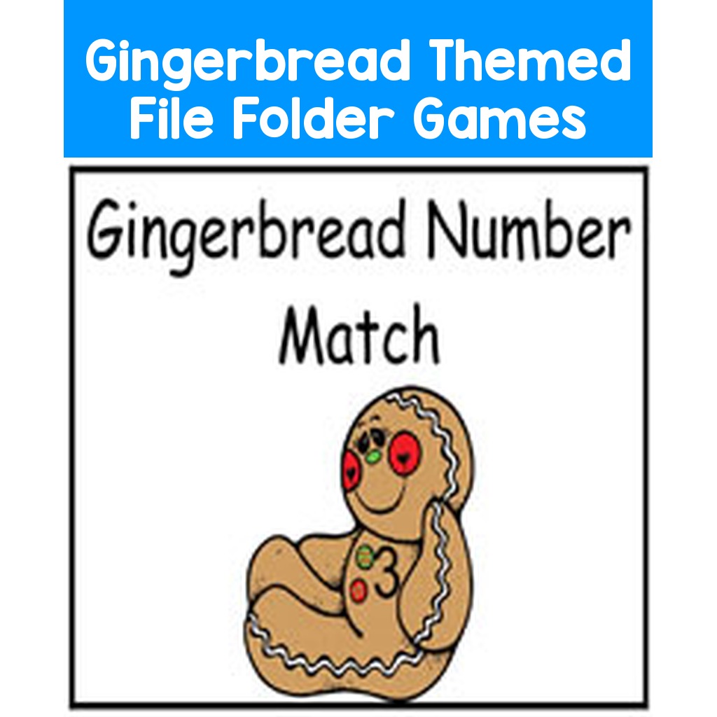 Gingerbread Themed File Folder Games