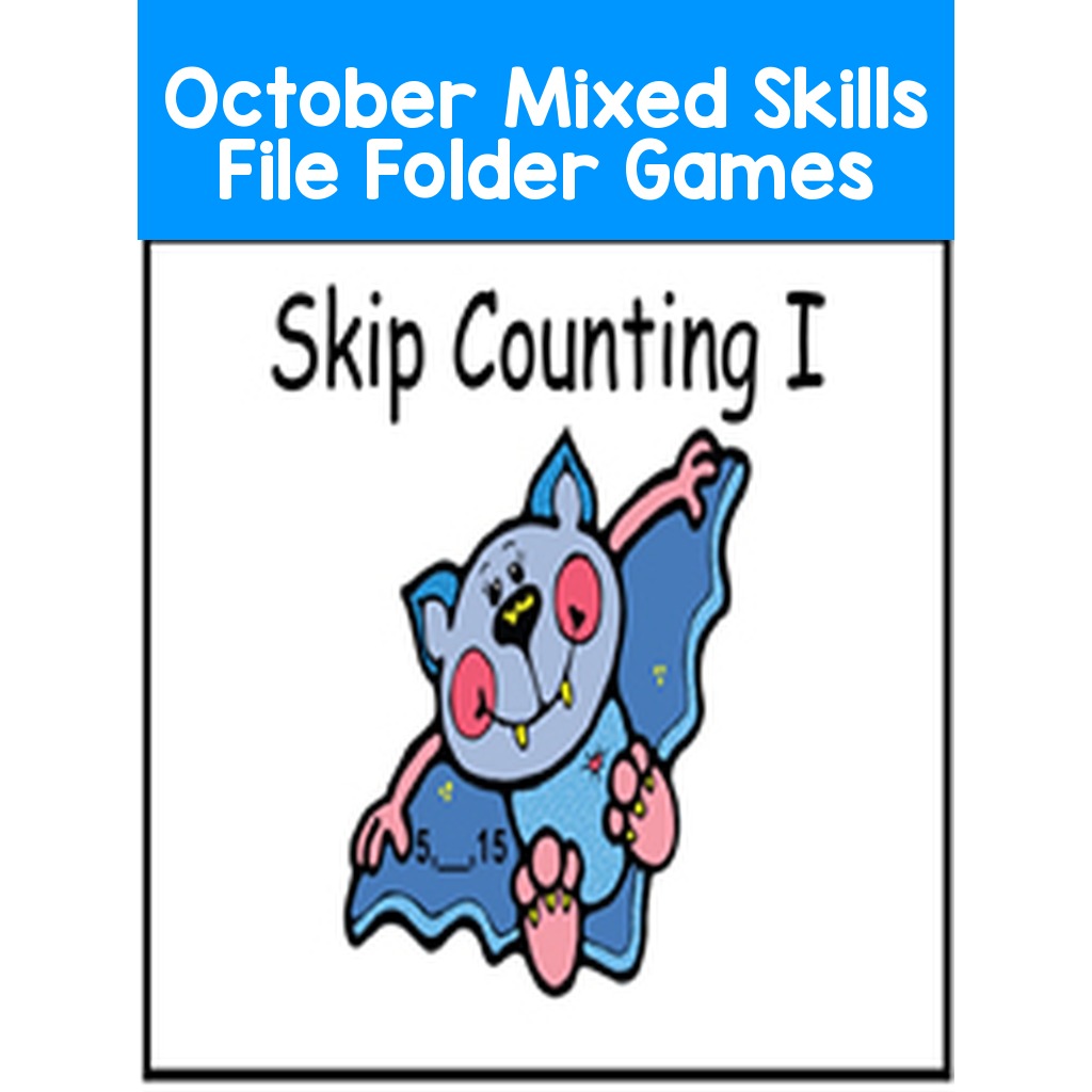 October Mixed Skills File Folder Games