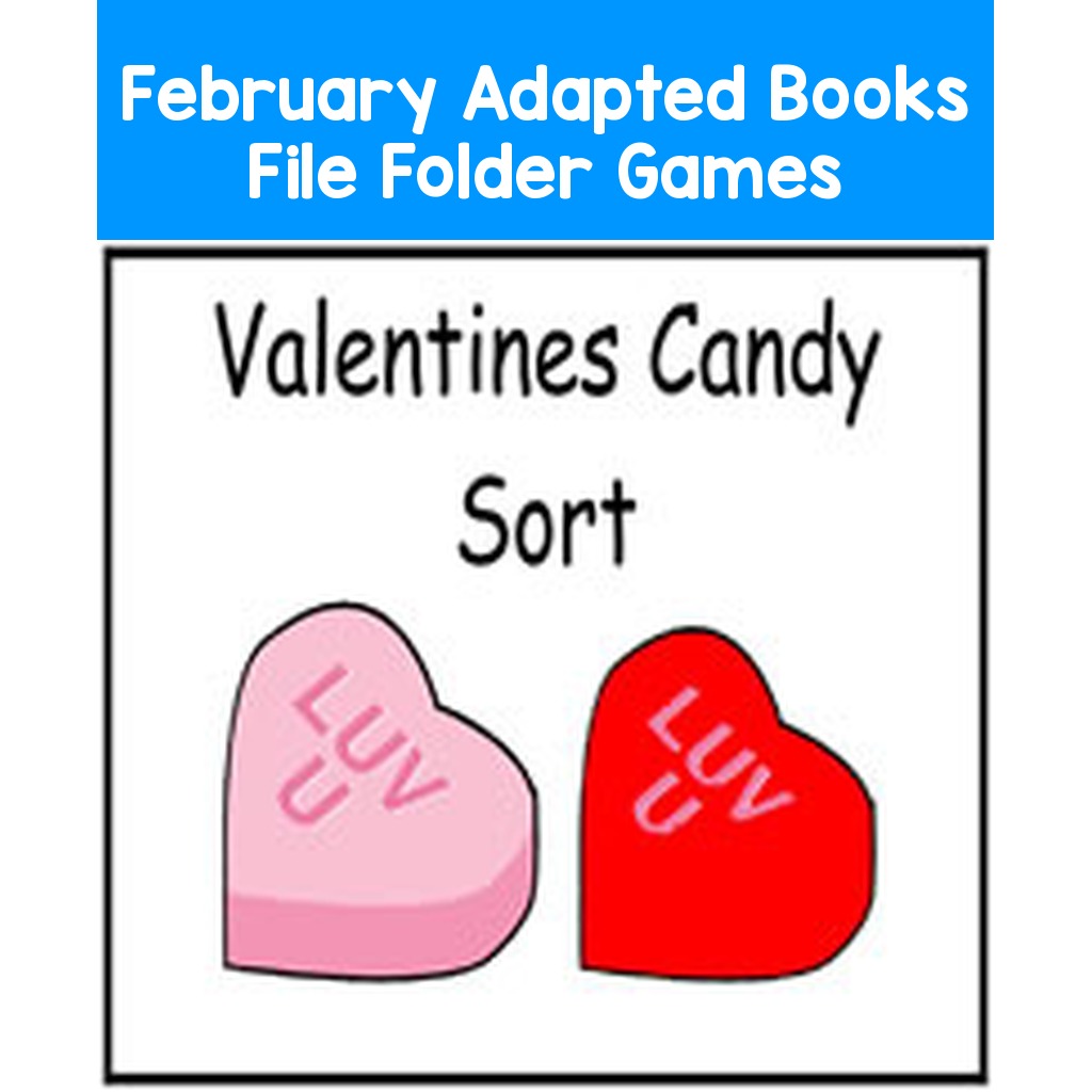 February Adapted Books File Folder Games