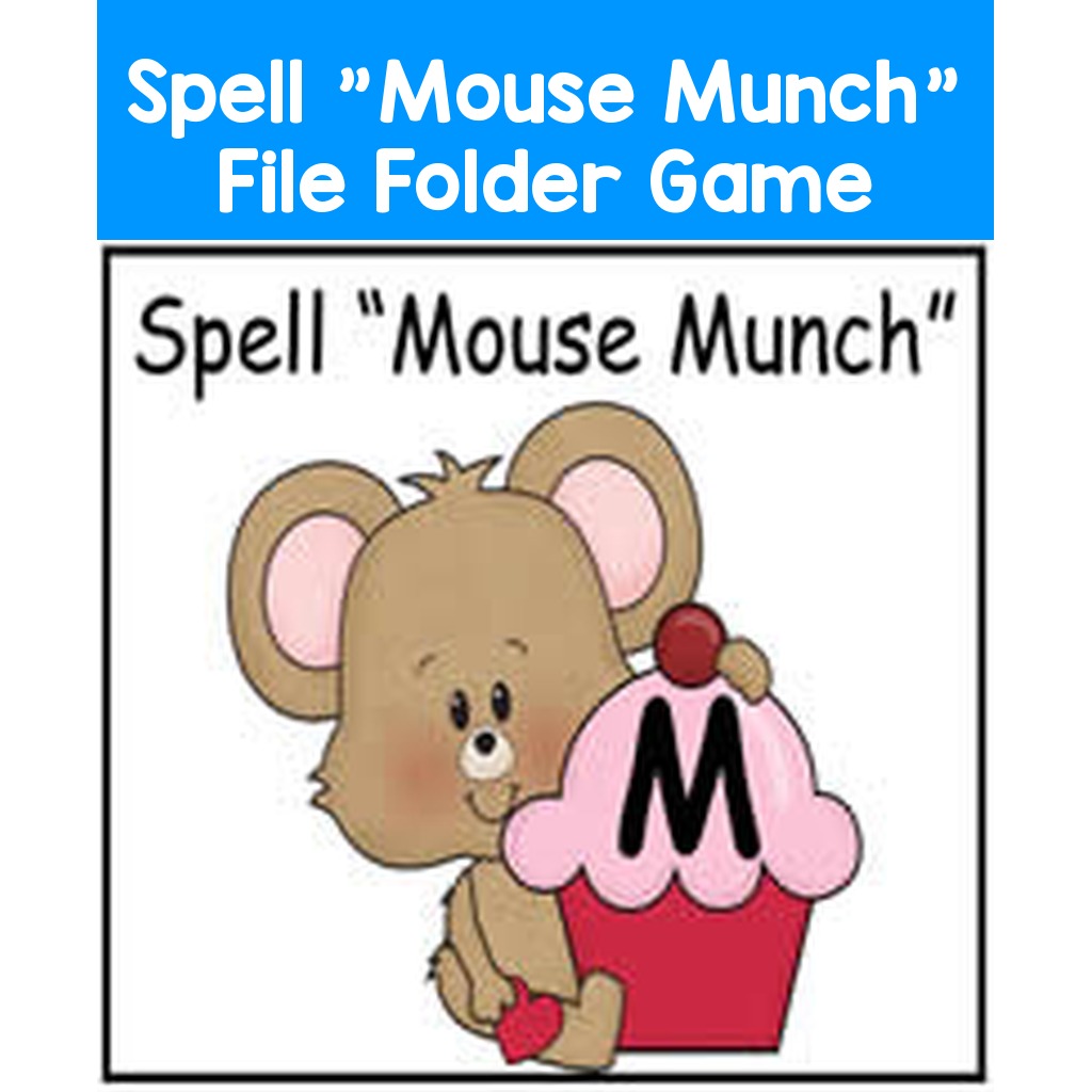 Spell "Mouse Munch" File Folder Game