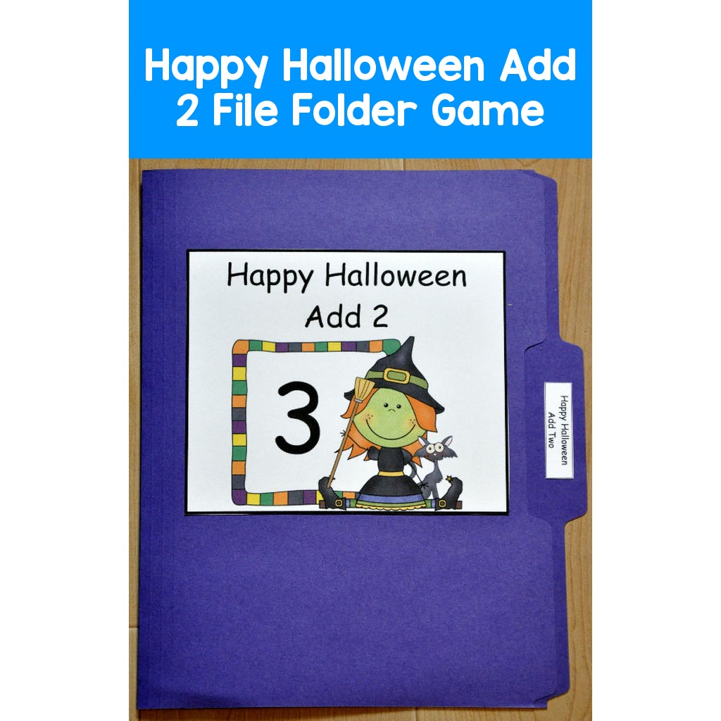 Happy Halloween Add 2 File Folder Game