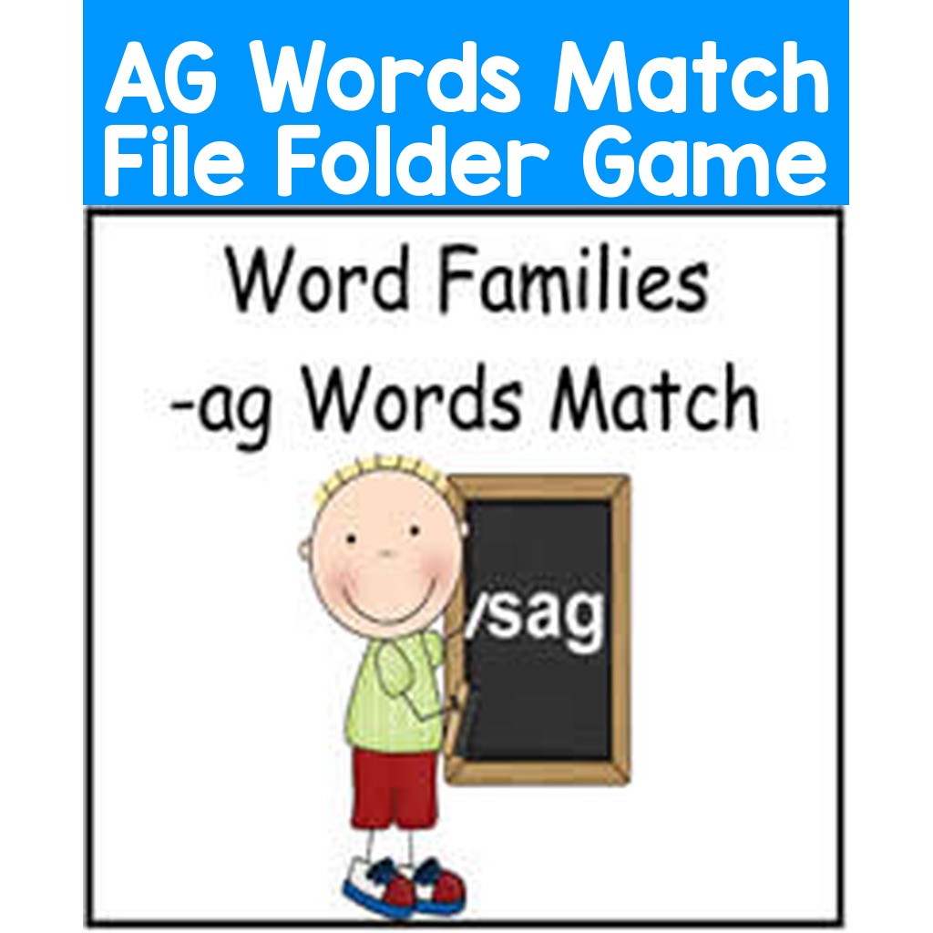 AG Words Match File Folder Game