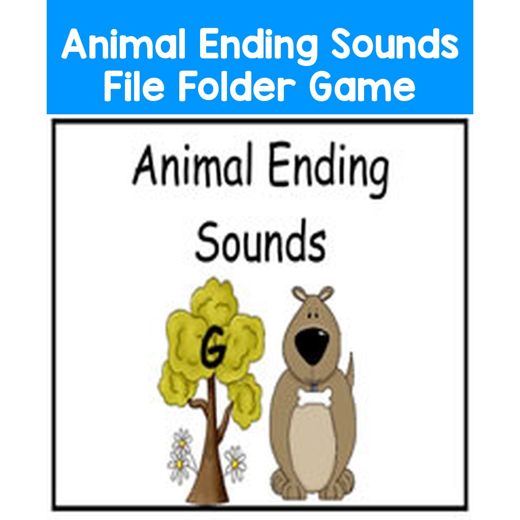 Animal Ending Sounds File Folder Game