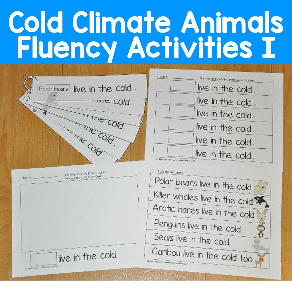 Cold Climate Animals Fluency Activities I