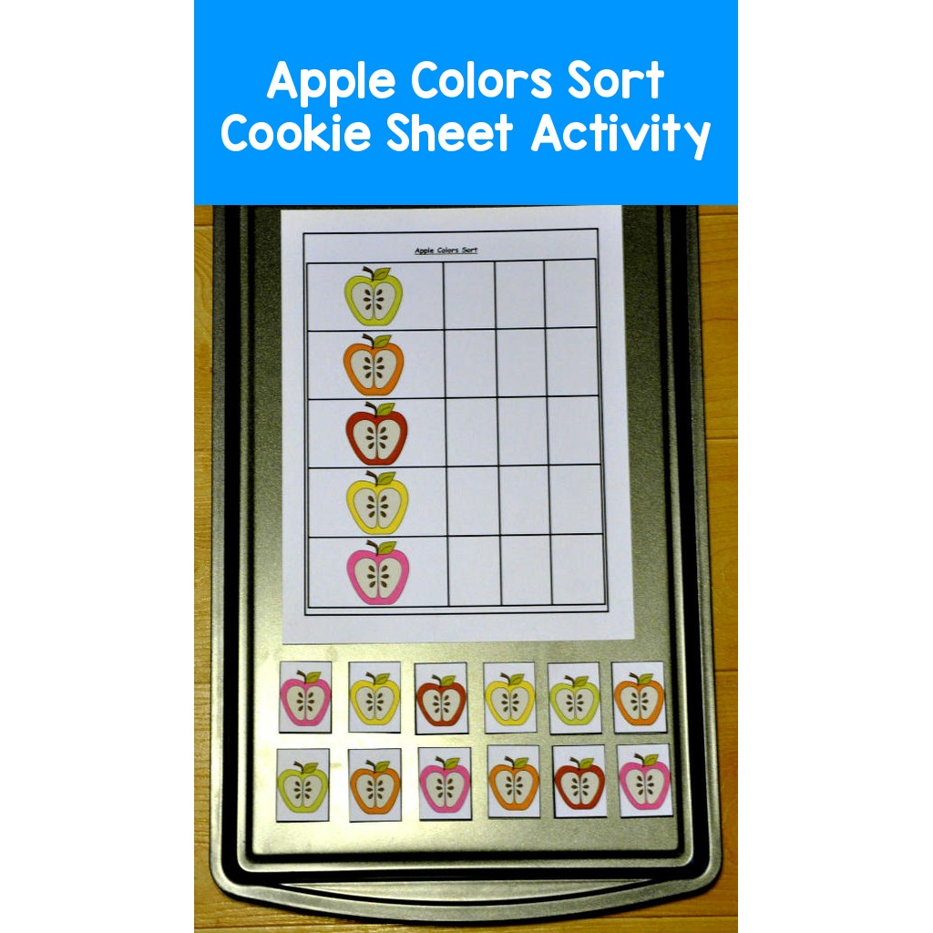 Apple Colors Sort Cookie Sheet Activity