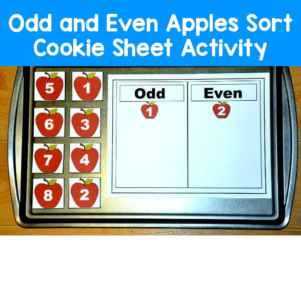 Odd and Even Apples Sort Cookie Sheet Activity