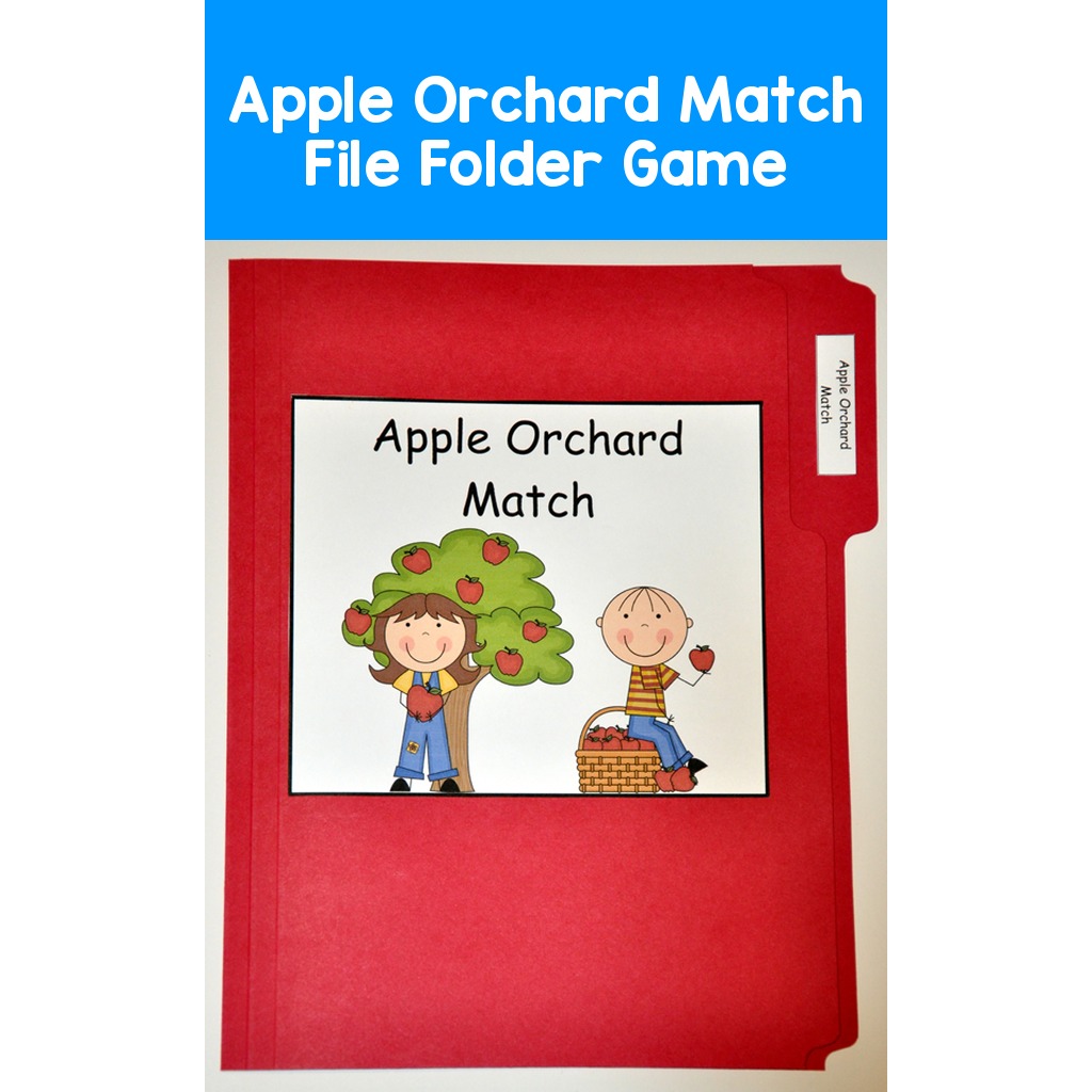 Apple Orchard Match File Folder Game